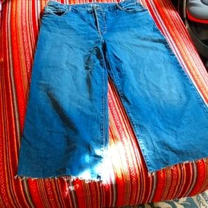 Time and Tru  High Rise Wide Leg Crop Jean 18